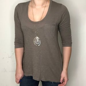 LAST CALL Theory 3/4 Drape Back Tee